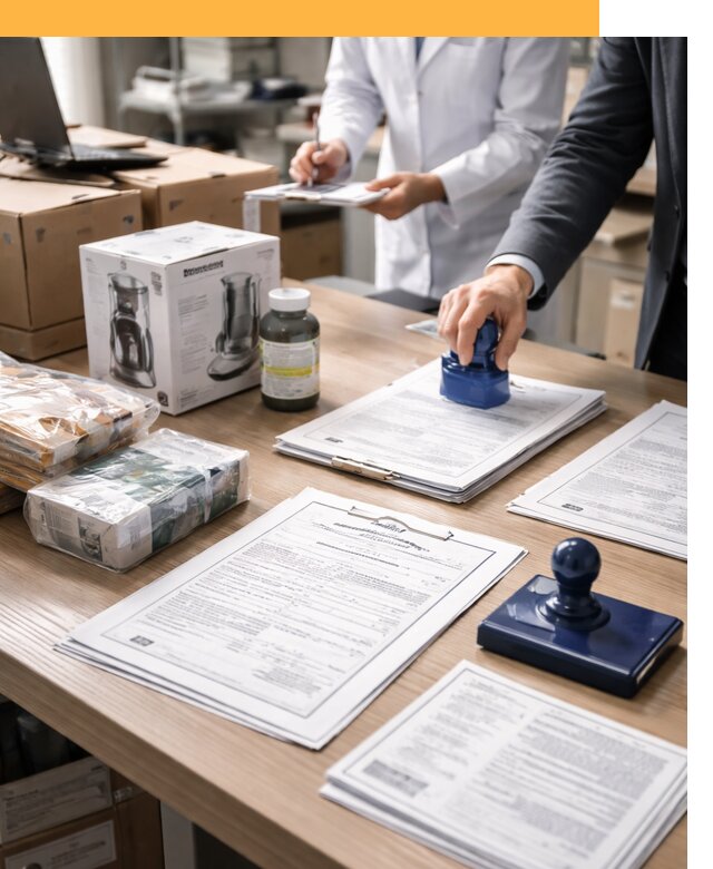 Сертификация импортных товаров от 12235 с таможенным сопровождением